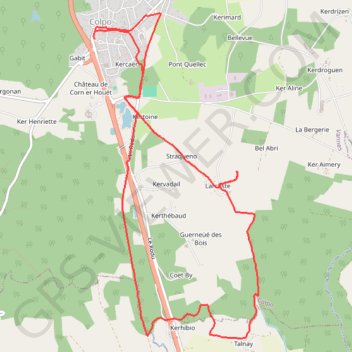 Trace GPS Cirkwi-Circuit_de_Keribio,_Colpo, itinéraire, parcours