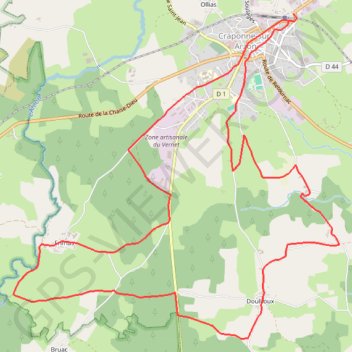 Trace GPS Pays de Craponne - Craponne, itinéraire, parcours
