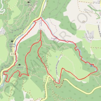Trace GPS Bec de l'Aigle, descente du Vallon du Bruyant, itinéraire, parcours