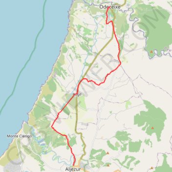 Trace GPS Rota Vicentina - Chemin historique - Étape 7, itinéraire, parcours