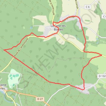 Trace GPS La Celle-les-Bordes (78 - Yvelines), itinéraire, parcours