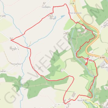 Trace GPS Boucle depuis Garzhuel, itinéraire, parcours