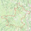 Trace GPS Tour des monts d'Aubrac, itinéraire, parcours