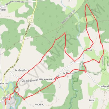 Trace GPS Pays de Craponne - Chomelix, itinéraire, parcours