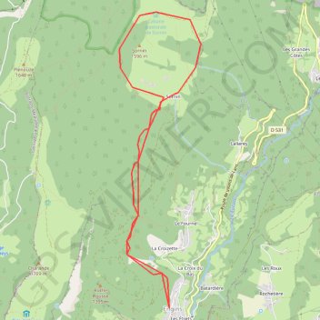 Trace GPS Engins plateau de Sornin, itinéraire, parcours