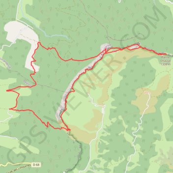 Trace GPS Pierre Chauve, les Roches de Treillaras depuis les Condamines, itinéraire, parcours