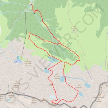 Trace GPS Mail Planet depuis l'auberge du Lis, itinéraire, parcours