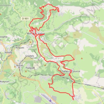 Trace GPS Ressource dans le Vallon, itinéraire, parcours