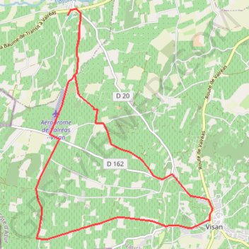 Trace GPS De Richerenches à Visan, itinéraire, parcours