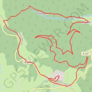 Trace GPS Gerbier des Joncs, itinéraire, parcours