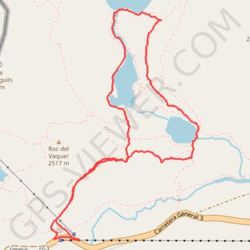 Trace GPS Lacs de Tristaina, itinéraire, parcours