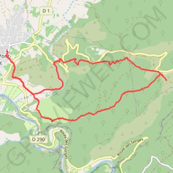 Trace GPS Rando vallon pont d'arc, itinéraire, parcours