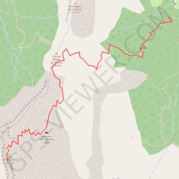 Trace GPS La Tournette, itinéraire, parcours