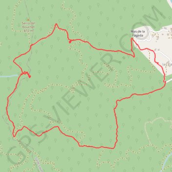 Trace GPS Boucle Roc del Pins - Les Cazottes, itinéraire, parcours
