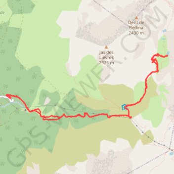 Trace GPS Lacs du Vénétier, itinéraire, parcours