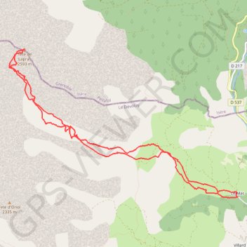 Trace GPS Tête de Lapras, itinéraire, parcours