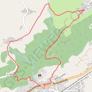 Trace GPS Polminhac - Autour du donjon, itinéraire, parcours