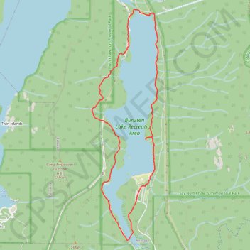 Trace GPS Buntzen Lake Loop, itinéraire, parcours