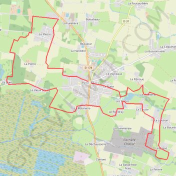 Trace GPS Rando marais Petit Mars et village, itinéraire, parcours