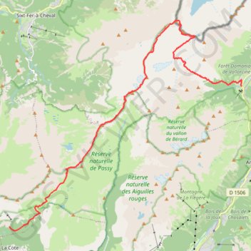 Trace GPS Traversée Buet Gare - Plaine Joux par Cheval Blanc, Buet, et les Frêtes, itinéraire, parcours