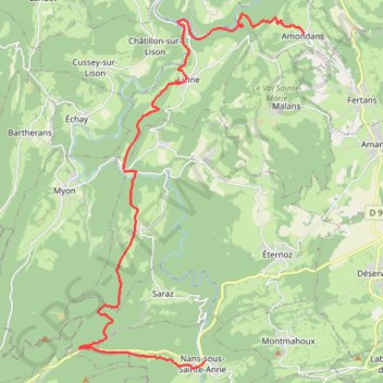 Trace GPS GRP Loue-Lison - Etape 4, itinéraire, parcours