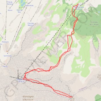 Trace GPS Pic de Bure, itinéraire, parcours