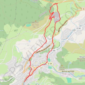 Trace GPS La Bresse, circuit du granite, itinéraire, parcours