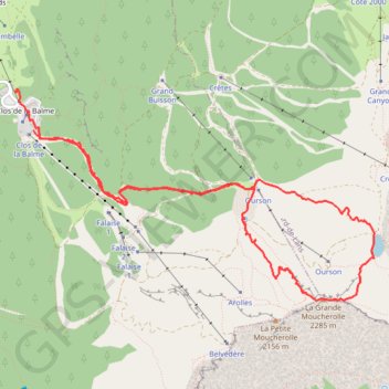 Trace GPS La Grande Moucherolle depuis Corrençon (Vercors), itinéraire, parcours