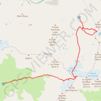 Trace GPS Traversée Femma - fonds des fours par la pointe de Méan Martin, itinéraire, parcours