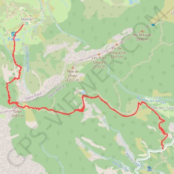 Trace GPS Cilaos - Marla, itinéraire, parcours