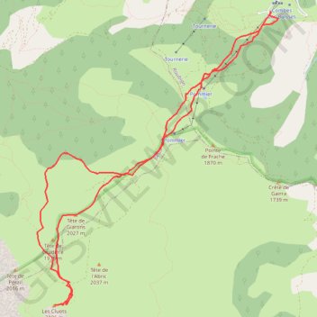 Trace GPS Traversée Pommier - Giarons - Cluots de Roubion, itinéraire, parcours