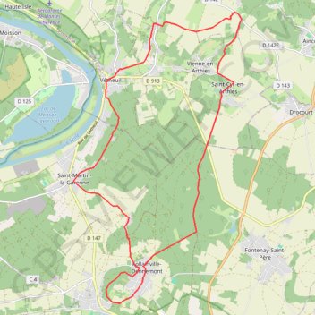 Trace GPS Saint CYR-EN-ARTHIES, itinéraire, parcours