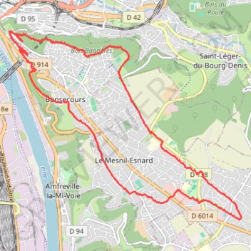 Trace GPS Rando autour de Bonsecours, itinéraire, parcours