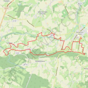 Trace GPS Coupe des Martiens - Aunay-sur-Odon, itinéraire, parcours