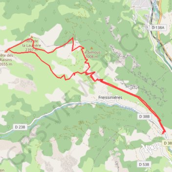 Trace GPS Tête des Raisins, itinéraire, parcours