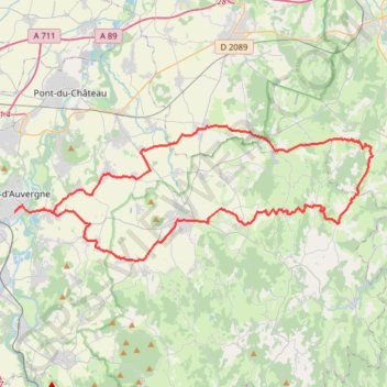 Trace GPS Plaine de Billon - Cournon-d'Auvergne, itinéraire, parcours