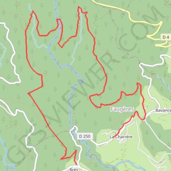 Trace GPS Bresse-Faugères, itinéraire, parcours