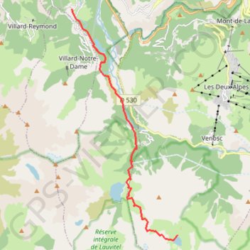Trace GPS Tour des Écrins, de La Muzelle au Bourg d'Oisans, itinéraire, parcours