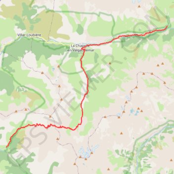 Trace GPS Tour du vieux Chaillol - J5, itinéraire, parcours