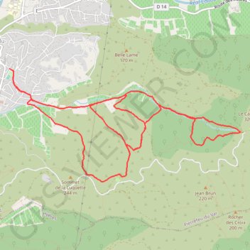 Trace GPS Parcours des 3 côtes en Forêt des Maures, itinéraire, parcours