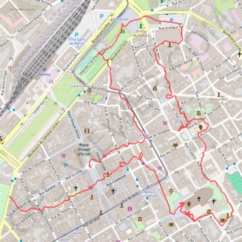 Trace GPS Rando Reims, itinéraire, parcours