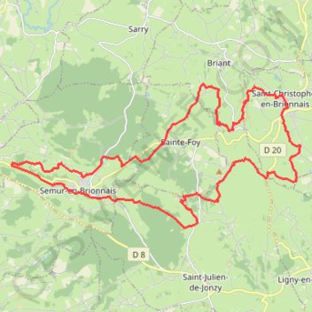 Trace GPS En Brionnais - Semur en Bronnais, itinéraire, parcours