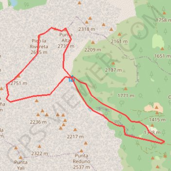 Trace GPS Crête de Armeña depuis le refuge de Armeña, itinéraire, parcours