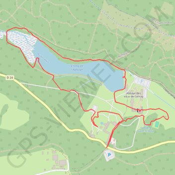 Trace GPS Parc de l'Abbaye Cernay, itinéraire, parcours