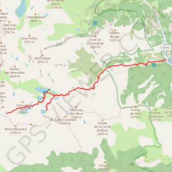 Trace GPS La Vallée des Merveilles, itinéraire, parcours