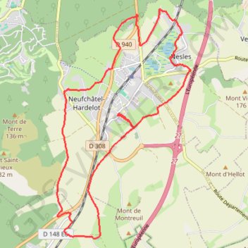 Trace GPS De la Glaisière au Vouroux, itinéraire, parcours