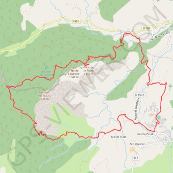 Trace GPS Rando Le Tour des Barses depuis Turriers, itinéraire, parcours