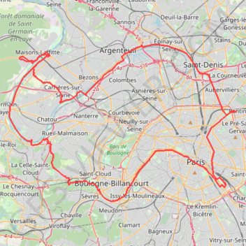 Trace GPS 88 km et 360 m Eric Paris, itinéraire, parcours