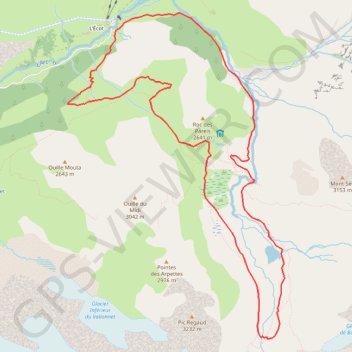 Trace GPS Le cirque des Evettes - Bonneval-sur-Arc, itinéraire, parcours