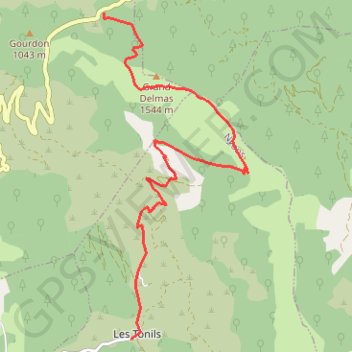 Trace GPS Le Grand Delmas - Col de la Chaudière, itinéraire, parcours